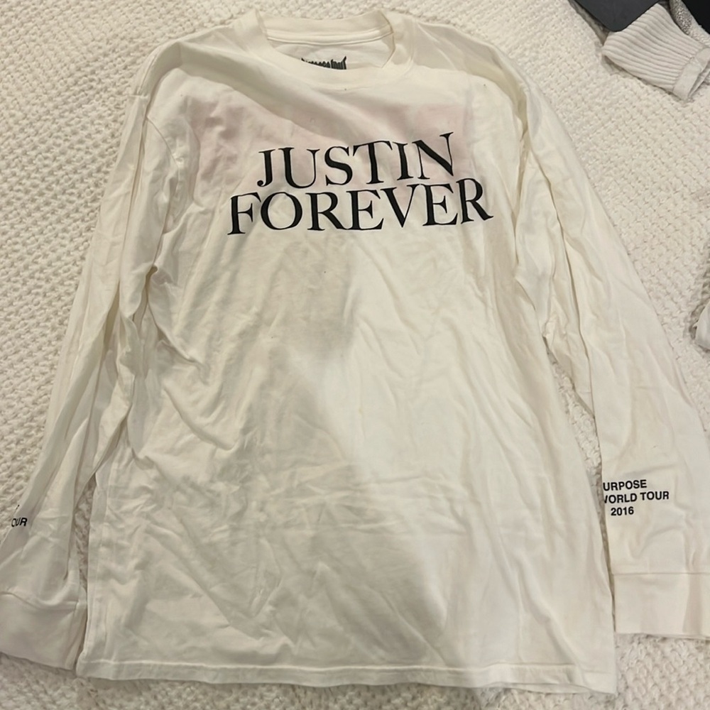 BIEBER forever merch long sleeve purpose tour 2016